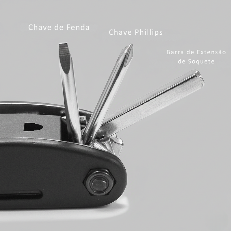 Chave Multifuncional 16 em 1 – Ferramenta Essencial Para Quem Depende da Bike Todos os Dias