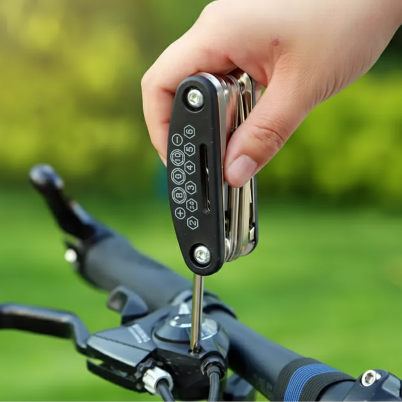 Chave Multifuncional 16 em 1 – Ferramenta Essencial Para Quem Depende da Bike Todos os Dias