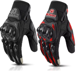 Luva de Motocicleta Full Finger – Respirável, Antiderrapante e com Tela Touch