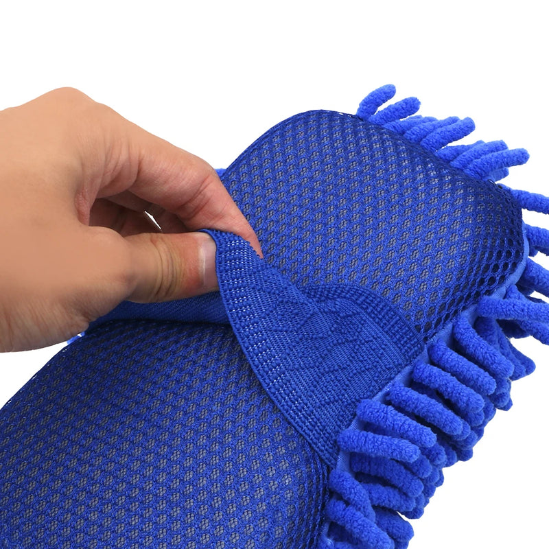 Luva de Microfibra para Limpeza Automotiva – Limpeza Fácil e Eficiente para Sua Moto e Carro