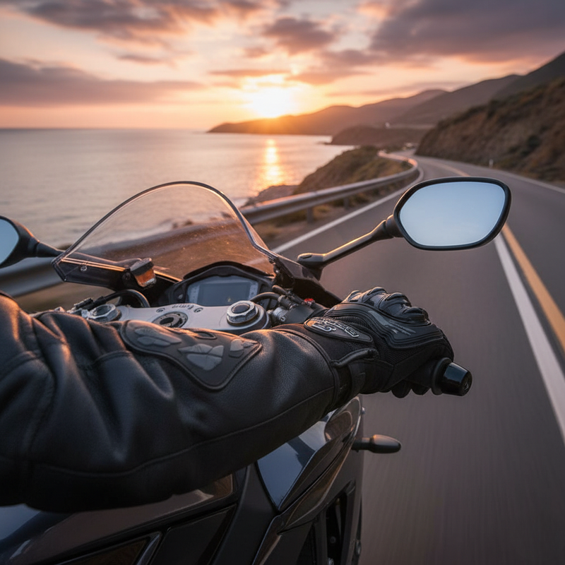 Luva de Motocicleta Full Finger – Respirável, Antiderrapante e com Tela Touch