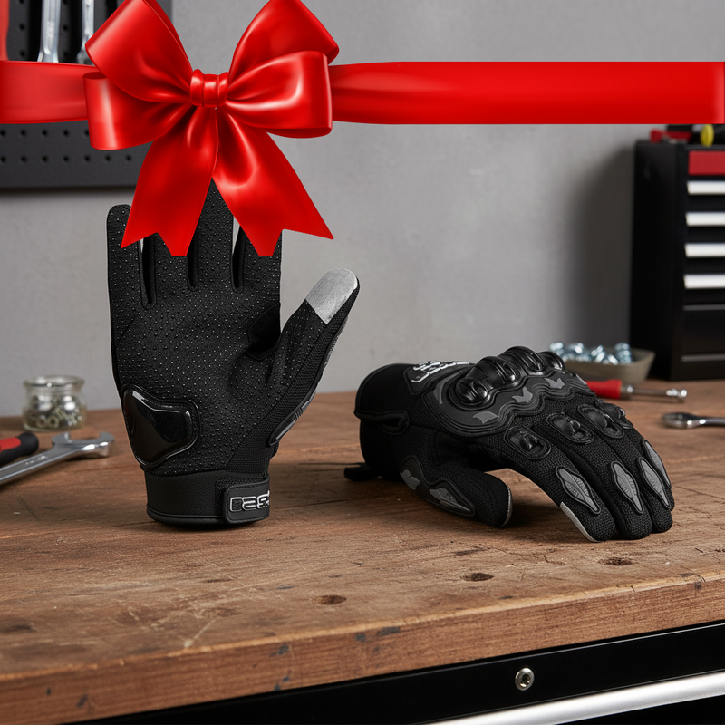 Luva de Motocicleta Full Finger – Respirável, Antiderrapante e com Tela Touch