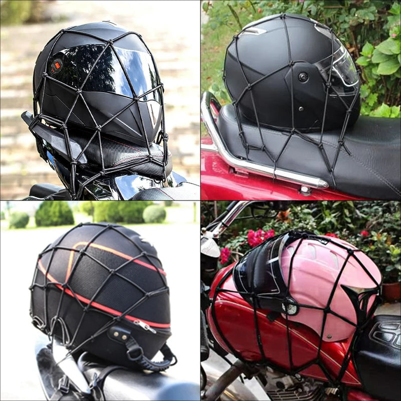 Rede Elástica para Bagagem de Moto com 6 Ganchos – Preta