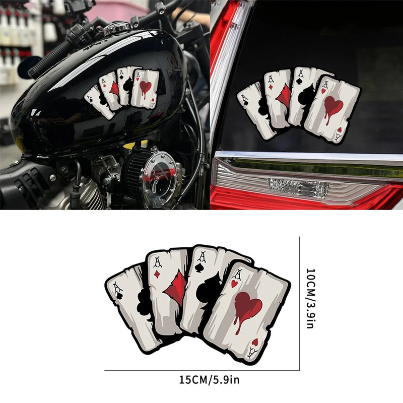 Decalques Poker Espadas – Estilo Único para Sua Moto, Carro ou Café Racer