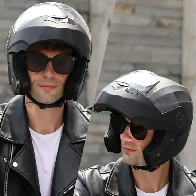 Capacete Modular Flip Up com Dupla Viseira – Proteção e Conforto para Motoboys
