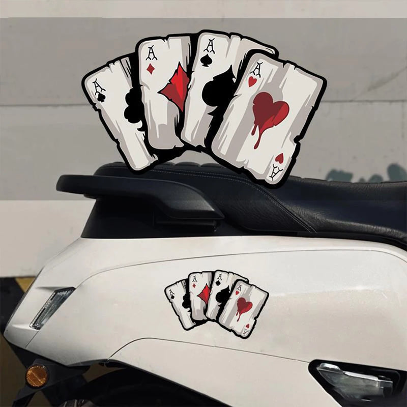 Decalques Poker Espadas – Estilo Único para Sua Moto, Carro ou Café Racer