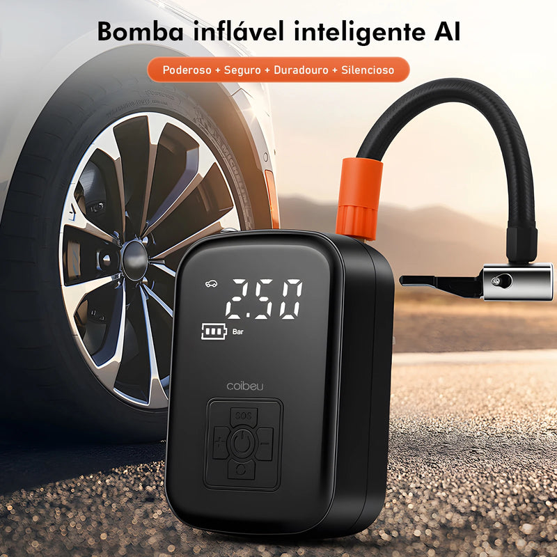 Mini Compressor de Ar Portátil – Praticidade e Segurança para Encher Pneus em Qualquer Lugar